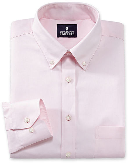jcpenney Stafford Executive Non Iron Cotton Pinpoint Oxford Shirt ...