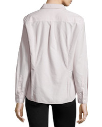 Burberry Long Sleeve Oxford Shirt Pink