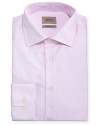 Armani Collezioni Modern Fit Micro Pattern Dress Shirt Light Pink