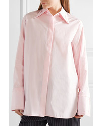 Helmut Lang Oversized Cutout Cotton Poplin Shirt