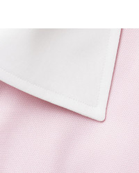 Canali Pink Contrast Collar Cotton Shirt