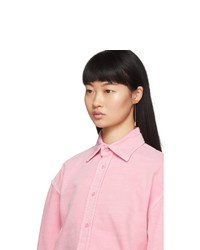 Balenciaga Pink Denim Logo Back Shirt