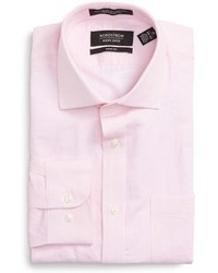 Nordstrom Shop Trim Fit Solid Linen Cotton Dress Shirt