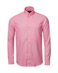 Eton Slim Fit Oxford Cotton Blend Dress Shirt In Medium Pink At Nordstrom