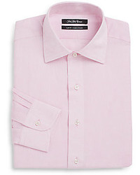 Saks Fifth Avenue Slim Fit Solid Linen Cotton Dress Shirt