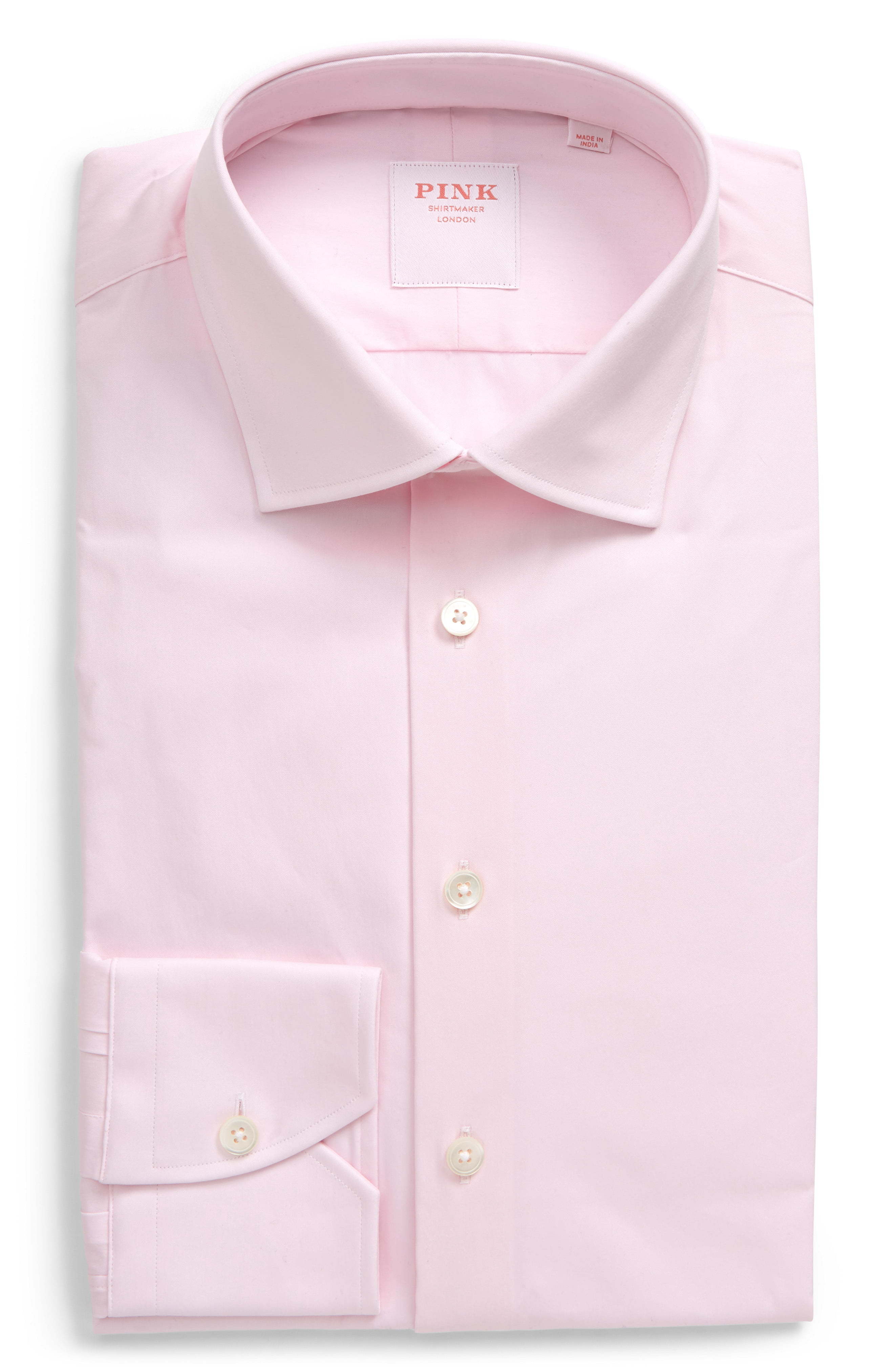 Thomas Pink Slim Fit Stretch Poplin Dress Shirt, $92 | Nordstrom ...