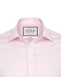 Thomas Pink Davies Plain Slim Fit Button Cuff Shirt