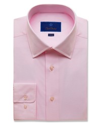 David Donahue Trim Fit Dress Shirt In Pink At Nordstrom