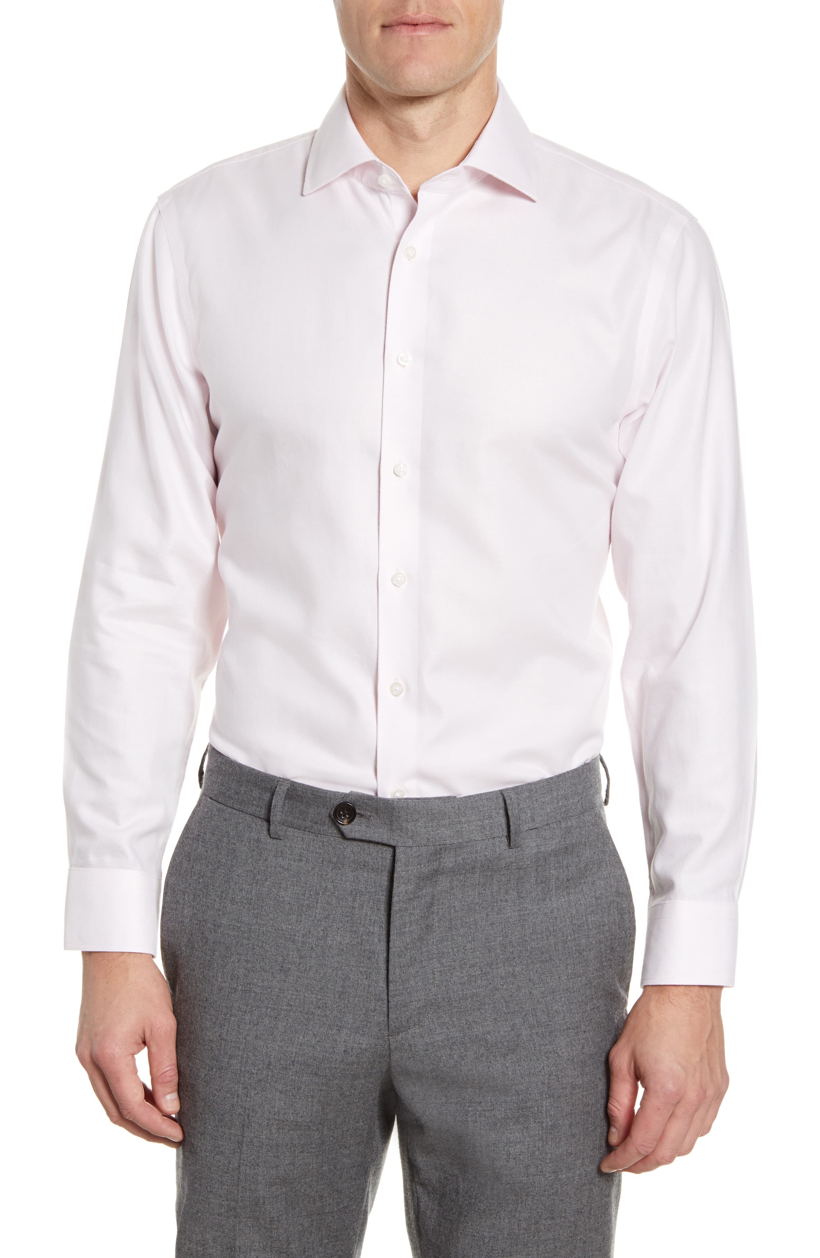 The Tie Bar Trim Fit Solid Textured Dress Shirt, $33 | Nordstrom ...