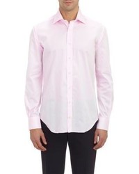 Piattelli Twill Dress Shirt Pink Size 15