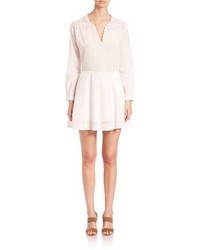 The Kooples Cotton Dobby Broderie Anglaise Dress