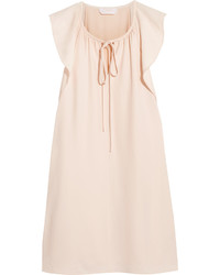 Chloé Flutter Sleeve Cady Mini Dress Blush
