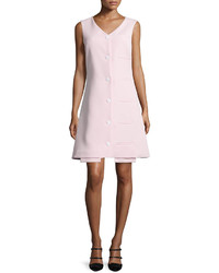 Opening Ceremony Mallory Button Front Welt Dress Blush Pink