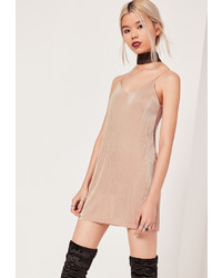 Missguided Petite Pleated Cami Dress Pink