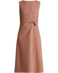 Bottega Veneta Sleeveless Asymmetric Wool Crepe Dress