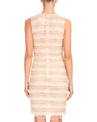 Givenchy Sleeveless Micro Ruffle Cocktail Dress Pale Pink