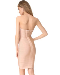 Herve Leger Strapless Fitted Dress