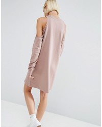 Asos Sweat Dress With Cold Shoulder