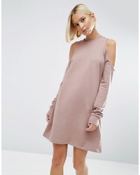 Asos Sweat Dress With Cold Shoulder