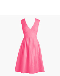 J.Crew V Neck A Line Dress In Faille