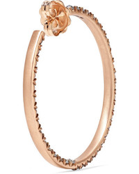 Sylva & Cie 14 Karat Gold Diamond Hoop Earrings