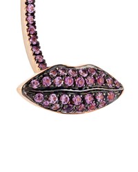 Delfina Delettrez 18kt Gold Lips Piercing Sapphire Earring