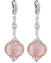 Judith Ripka Allure Pink Mother Of Pearl Doublet Drop Earrings