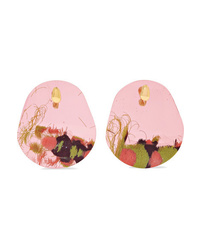 Ejing Zhang Caro Resin And Gold Plated Clip Earrings