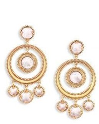 Tory Burch Coin Crystal Statet Earrings