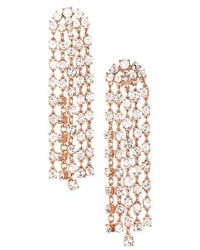 Oscar de la Renta Crystal Tassel Drop Earrings