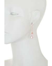 Betsey Johnson Cz Crystal Line Earrings