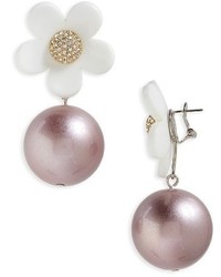 Marc Jacobs Daisy Imitation Pearl Drop Earrings
