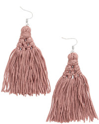 H&M Earrings With Tassels Dusty Pink Ladies