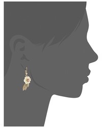 Betsey Johnson Flower And Leaf Earrings Earring