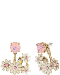 Betsey Johnson Flower Cluster Earrings Jacket Earring