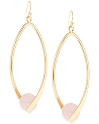 Lydell NYC Golden Twisted Ball Drop Earrings Pink