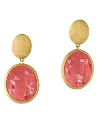 Marco Bicego 18k Yellow Gold Siviglia Pink Sapphire Earrings