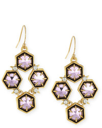 Alexis Bittar Mosaic Crystal Drop Earrings Pink