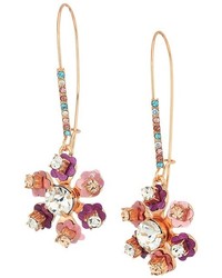 Betsey Johnson Multi Stone Flower Earrings Earring
