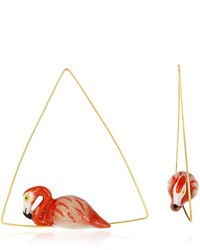Nach Flamingo Triangle Hoop Earrings