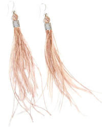 Noémiah Dusty Pink Feather Earrings