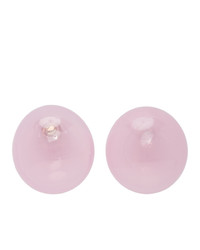 Nina Ricci Pink Blown Glass Earrings