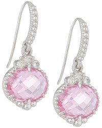 Judith Ripka Pink Crystal Drop Earrings