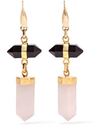 Isabel Marant Santa Gold Tone Agate And Quartz Earrings