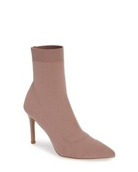 Pink Elastic Ankle Boots