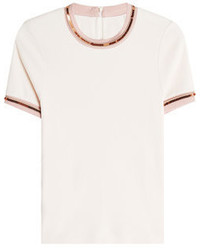 Carven Embellished Top With Cotton