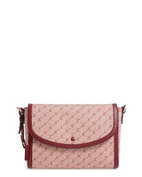 Pink Embellished Canvas Crossbody Bag