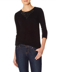The Limited Embellished Neck Sweater