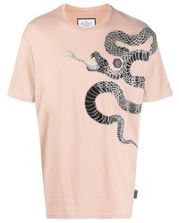 Philipp Plein Embellished Snake Print T Shirt
