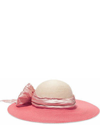 Eugenia Kim Honey Satin Faille Trimmed Hemp Sunhat Pastel Pink